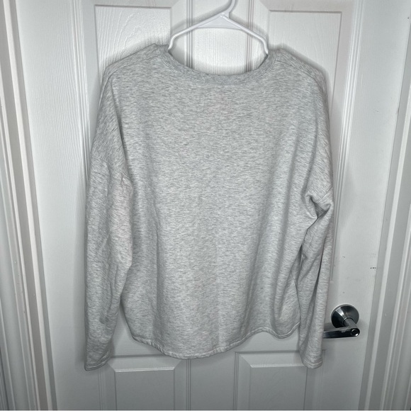 Madewell MWL Superbrushed Easygoing Sweatshirt Comfy Cozy in Icy Heather Gray M - Picture 3 of 13